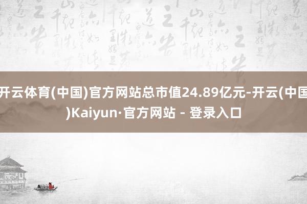 开云体育(中国)官方网站总市值24.89亿元-开云(中国)Kaiyun·官方网站 - 登录入口
