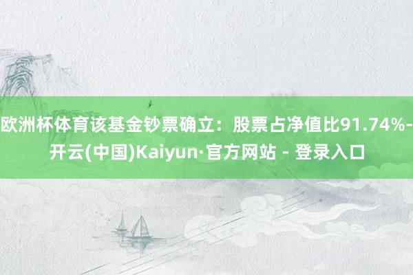 欧洲杯体育该基金钞票确立：股票占净值比91.74%-开云(中国)Kaiyun·官方网站 - 登录入口