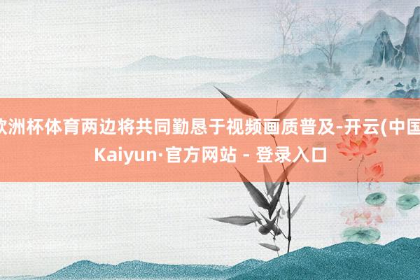 欧洲杯体育两边将共同勤恳于视频画质普及-开云(中国)Kaiyun·官方网站 - 登录入口