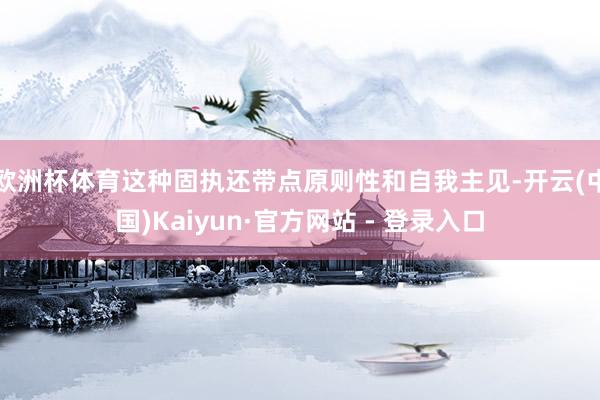 欧洲杯体育这种固执还带点原则性和自我主见-开云(中国)Kaiyun·官方网站 - 登录入口
