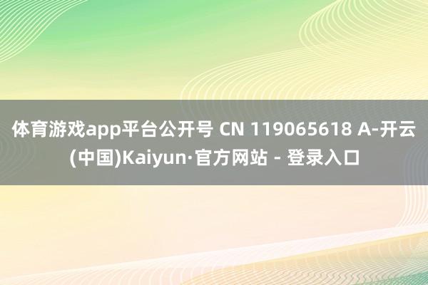 体育游戏app平台公开号 CN 119065618 A-开云(中国)Kaiyun·官方网站 - 登录入口